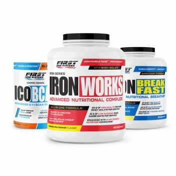 1 Iron Works 2200g + 1 Iron Breakfast 1200g + 1 Ico BCAA 300g