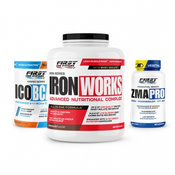 1 Iron Works 2200g + 1 ZMA Pro 60 gélules + 1 Ico BCAA 300g