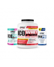 1 Ico Whey Pure 2000g + 1 Ico Pump N.O.XP 375g + 1 ZMA Pro 60 gélules