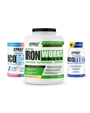 1 Iron Works Green 2200g + 1 ICO BCAA 300g + 1 Ico Test 2.0 120 gélules