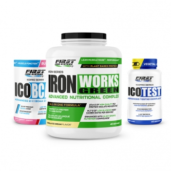 1 Iron Works Green 2200g + 1 ICO BCAA 300g + 1 Ico Test 2.0 120 gélules