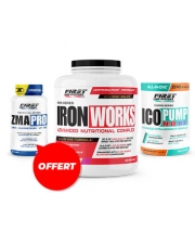 Iron Works 2200g + 1 Ico Pump N.O.XP 375g + 1 ZMA PRO 60 gélules GRATUIT