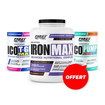1 Iron Max 2800g + 1 Ico Pump N.O.XP 375g GRATUIT + 1 ICO T-GH-MAX 300g