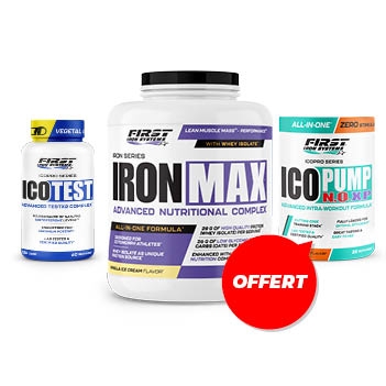1 Iron Max 2800g + 1 Ico Pump N.O.XP 375g GRATUIT + 1 ICO Test 120 gélules