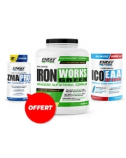 1 Iron Works Green 2200g + 1 Ico EAA Optima 330g + 1 ZMA Pro 60 gélules GRATUIT