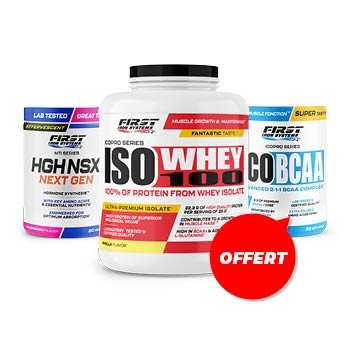 1 Iso Whey 100 2000g + 1 Ico BCAA 300g GRATUIT + 1 HGH NSX Next Gen 400g