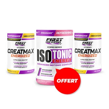 2 Creatmax Energized 450g + 1 Isotonic Energy 600g GRATUIT