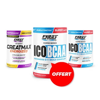 1 Ico BCAA 300g + 1 Creatmax Energized 450g + 1 Ico BCAA 300g GRATUIT