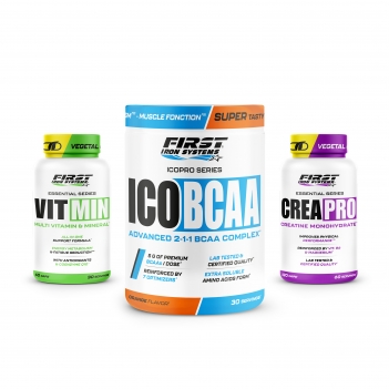 1 Ico BCAA 300g + 1 Vit Min 60 gélules + 1 Isotonic Energy 600g