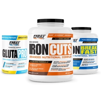 1 Iron Cuts 2200g + 1 Iron Breakfast 1200g + 1 Gluta Pro 300g