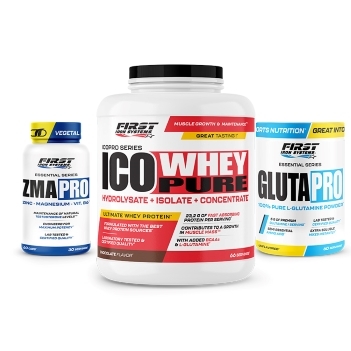 1 Ico Whey Pure 2000g + 1 ZMA Pro 60 gélules + 1 Gluta Pro 300g