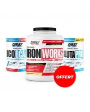 1 Iron Works 2200g + 1 Ico BCAA 300g + 1 Gluta Pro 300g gratuit 