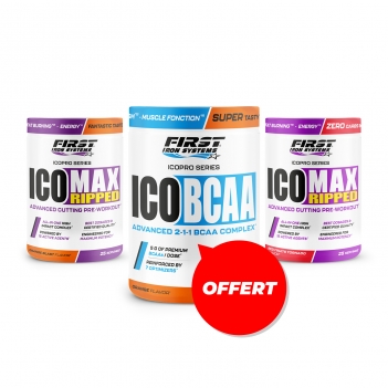 2 Ico Max Ripped 375g + 1 ICO BCAA 300g gratuit