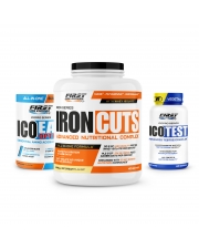 1 Iron Cuts 1100g + 1 Ico Test 120 gélules + 1 Ico EAA Optima 330g