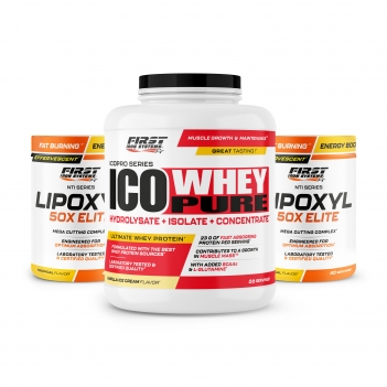 1 Ico Whey pure 2000g + 2 Lipoxyl 50X Elite 400g