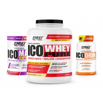 1 Ico Max Ripped 375g + 1 Ico Drin 120 gélules + 1 Ico Whey Pure 2000g