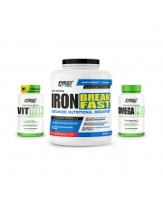 1 Vit Min 60 gélules + 1 Omega Pro 90 Softgels + Iron Breakfast 1200g