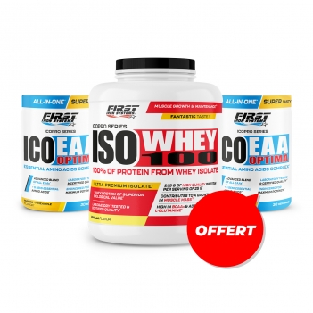 1 Iso Whey 100 2000g + 1 Ico EAA Optima 330g + 1 Ico EAA Optima 330g GRATUIT