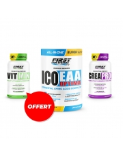 1 Ico EAA optima 330g + 1 Crea Pro 120 gélules + 1 Vit Min 60 gélules GRATUIT
