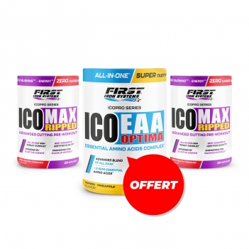 2 Ico Max Ripped 375g + 1 Ico EAA Optima 330g GRATUIT