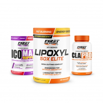 1 Lipoxyl 50X Elite 400g + 1 Ico Max Ripped 375g + 1 CLA Pro 90 softgels