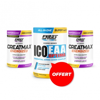 2 Creatmax Energized 450g + 1 Ico EAA Optima 330g GRATUIT