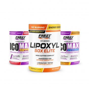 1 Lipoxyl 50X Elite 400g + 1 Ico Max Ripped 375g + 1 Ico Max Nitro 375g
