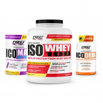 1 Iso Whey 100 2000g + 1 Ico Drin 2.0 120 gélules + 1 Ico Max Nitro 375g
