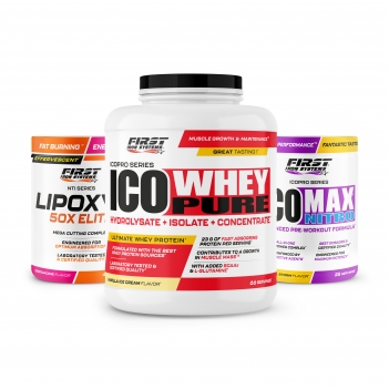 1 Ico Whey Pure 2000g + 1 Lipoxyl 50X Elite 400g + 1 Ico Max Nitro 375g