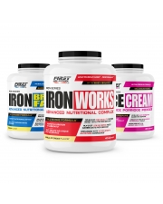 Prise de masse : 1 Iron Works 2200g + 1 Iron Breakfast 1200g + 1 Rice Cream 1000g