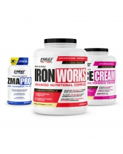 Prise de masse : 1 Iron Works 2200g + 1 ZMA Pro 60 gélules + 1 Rice Cream 1000g