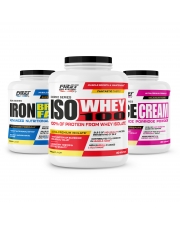 Prise de masse sèche : 1 Iso Whey 100 2000g + 1 Iron Breakfast 1200g + 1 Rice Cream 1000g