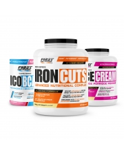 Prise de masse sèche : 1 Iron Cuts 2200g + 1 Ico BCAA 300g + 1 Rice Cream 1000g