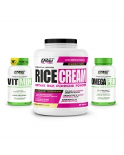 Nutrition & santé : 1 Vit Min 60 gélules + 1 Omega Pro 90 softgels + 1 Rice Cream 1000g