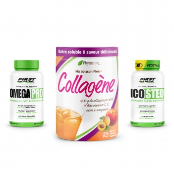 Nutrition & santé : 1 Collagène 345g + 1 Ico Steo 2.0 120 gélules + 1 Omega Pro 90 softgels