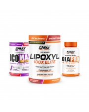Sèche & Définition Musculaire : 1 Lipoxyl 100X Elite 400g + 1 Ico Max Ripped 375g + 1 CLA Pro 90 softgels