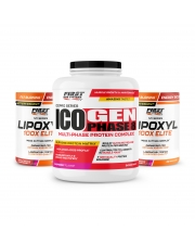 Sèche & Définition Musculaire : 1 Ico Gen Phase 8 2000g + 2 Lipoxyl 100X Elite 400g