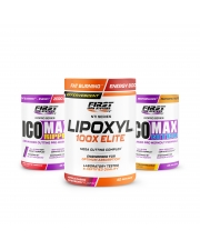 Sèche & Définition Musculaire : 1 Lipoxyl 100X Elite 400g + 1 Ico Max Ripped 375g + 1 Ico Max Nitro 375g