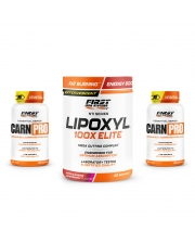 Sèche & définition musculaire : 1 Lipoxyl 100X Elite 400g + 2 Carn Pro 60 gélules