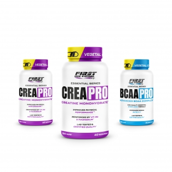 Performance Sportive : 2 Crea Pro 120 gélules + 1 BCAA Pro 2.0 180 gélules