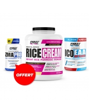 Prise de masse : 1 Rice Cream 1000g + 1 Ico EAA Optima 330g + 1 ZMA Pro 60 gélules gratuit