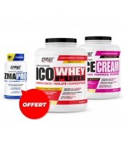 Prise de masse sèche : 1 Ico Whey Pure 2000g + 1 Rice Cream 1000g + 1 ZMA Pro 60 gélules gratuit