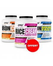 Prise de masse sèche : 1 Iron Cuts 2200g + 1 Iron Breakfast 1200g + 1 Rice Cream 1000g gratuit