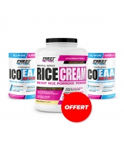 Prise de masse sèche : 2 Ico EAA Optima 330g + 1 Rice Cream 1000g gratuit