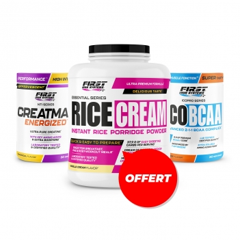 Performance Sportive : 1 Creatmax Energized 450g + 1 Ico BCAA 300g + 1 Rice Cream 1000g gratuit