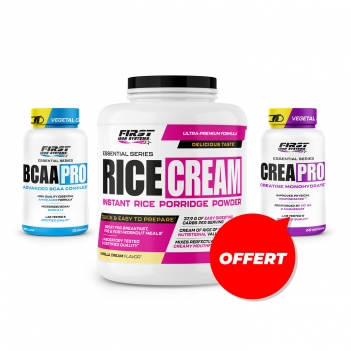 Performance Sportive : 1 BCAA Pro 2.0 180 gélules + 1 Rice Cream 1000g + 1 Crea Pro 120 gélules gratuit