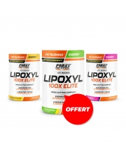 Sèche & définition musculaire : 2 Lipoxyl 100X Elite 400g + 1 Lipoxyl 100X Elite 400g gratuit