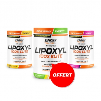 Sèche & définition musculaire : 2 Lipoxyl 100X Elite 400g + 1 Lipoxyl 100X Elite 400g gratuit