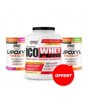 Sèche & définition musculaire : 1 Ico Whey Pure 2000g + 1 Lipoxyl 100X Elite 400g + 1 Lipoxyl 100X Elite 400g gratuit
