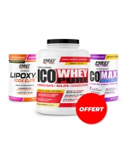 Sèche & définition musculaire : 1 Ico Whey Pure 2000g + 1 Lipoxyl 100X Elite 400g + 1 Ico Max Nitro 375g GRATUIT